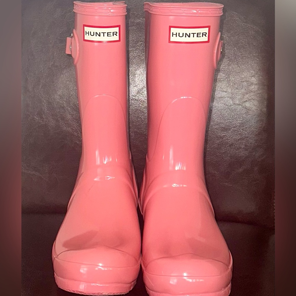 Women’s Hunter Rain boots, half calf, pink